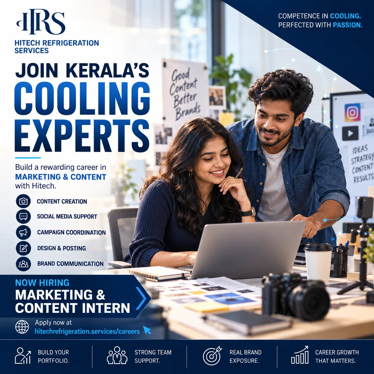 HRS is hiring a Marketing and Content Intern to support content creation, social media, campaigns, and brand communication