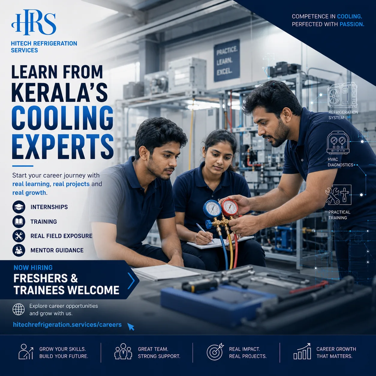 HRS welcomes freshers and trainees for hands-on HVAC engineering internships